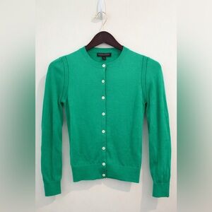 Banana Republic Emerald Green Crewneck Button Cardigan